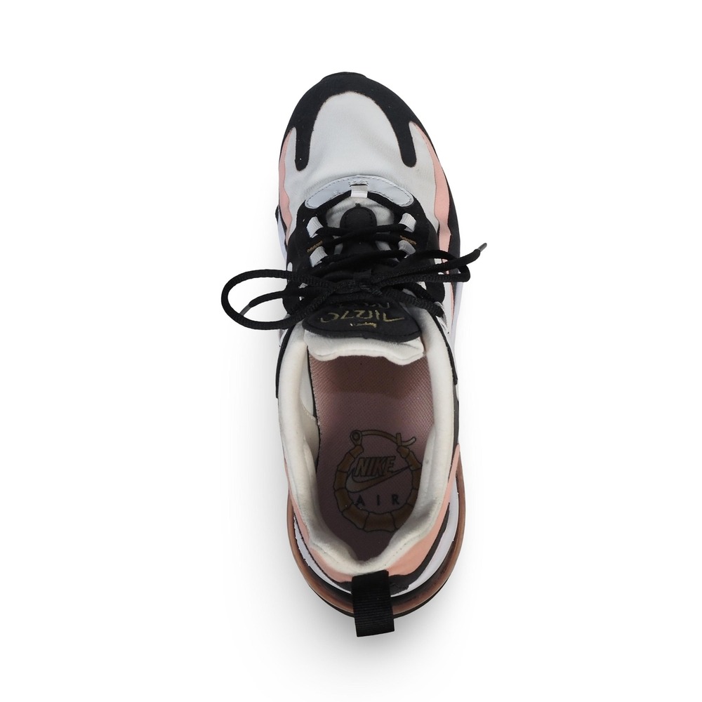 Nike Air Max 270 React Women's 11 Running Shoes Black White Coral AT6174-005 - Picture 10 of 12